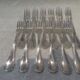 12 silver-plated table forks by Christofle Rubans