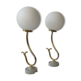 LOT 2 OLD OPALINEVINTAGE WALL LAMPS