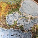 Globe in relief 70s