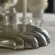 Silver-plated metal shell dish