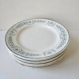 Set of 8 plates, 2 dishes, 2 compotiers - KG Lunéville Laetitia decoration
