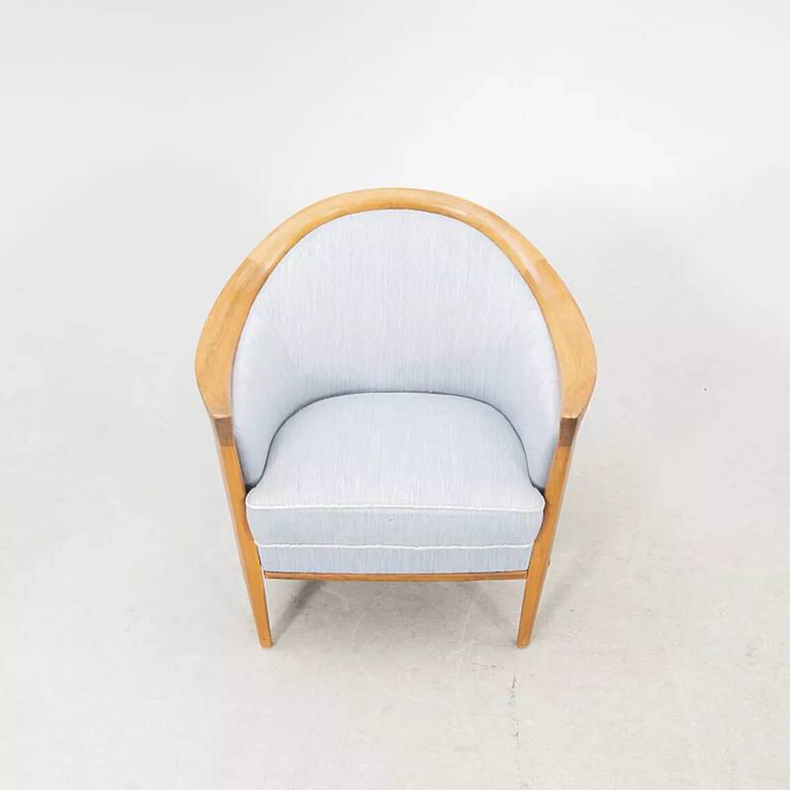 Vintage Scandinavian sky blue armchair – Bertil Fridhagen – 1960s