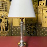 Table lamp Empire style chrome metal 1970
