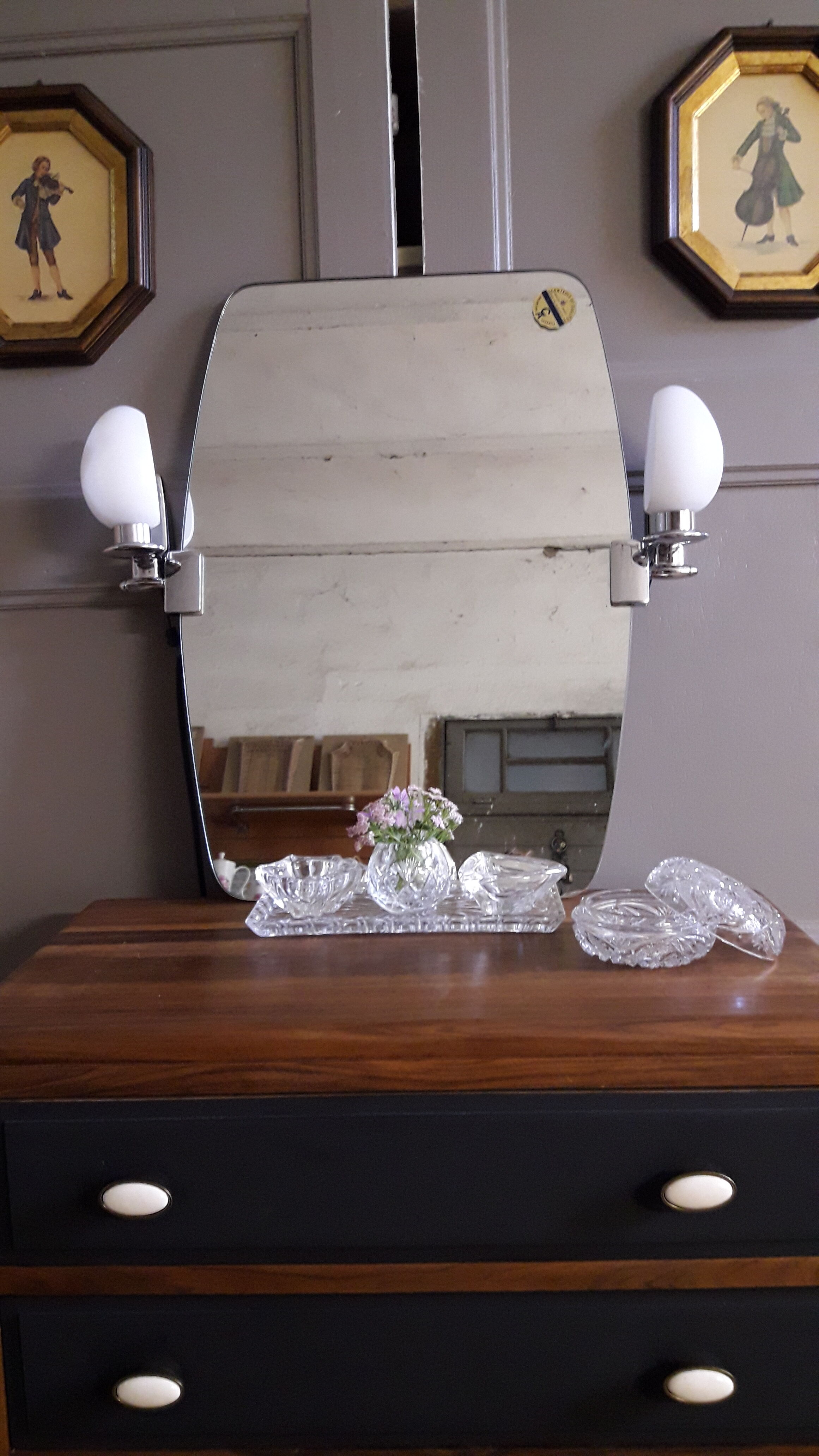 Vintage bright mirror - 70x50cm