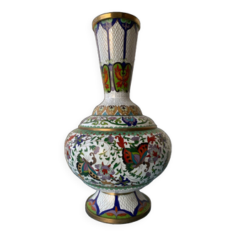 Cloisonne enamel vase