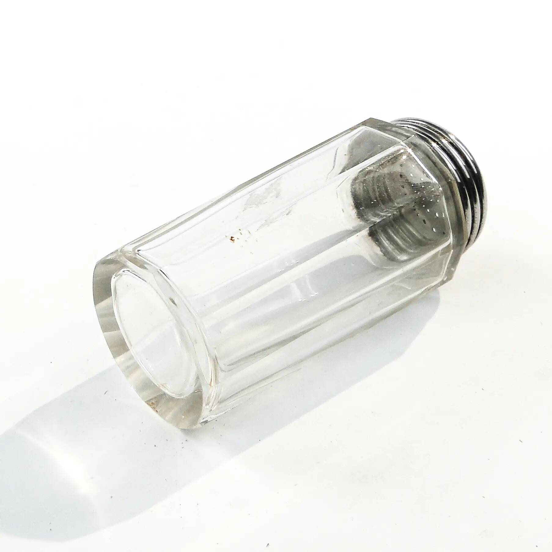 Mid-century modern salt shaker, glass, Germany, 1950s