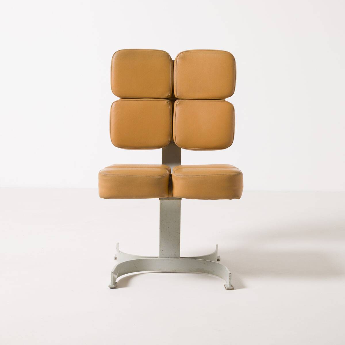Unique brutalist chair, former Czechoslovakia, 1970s Large set available