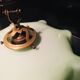 Mint green opaline hanging and brass socket