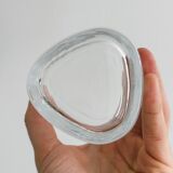Set of 5 clear glass whiskey glasses