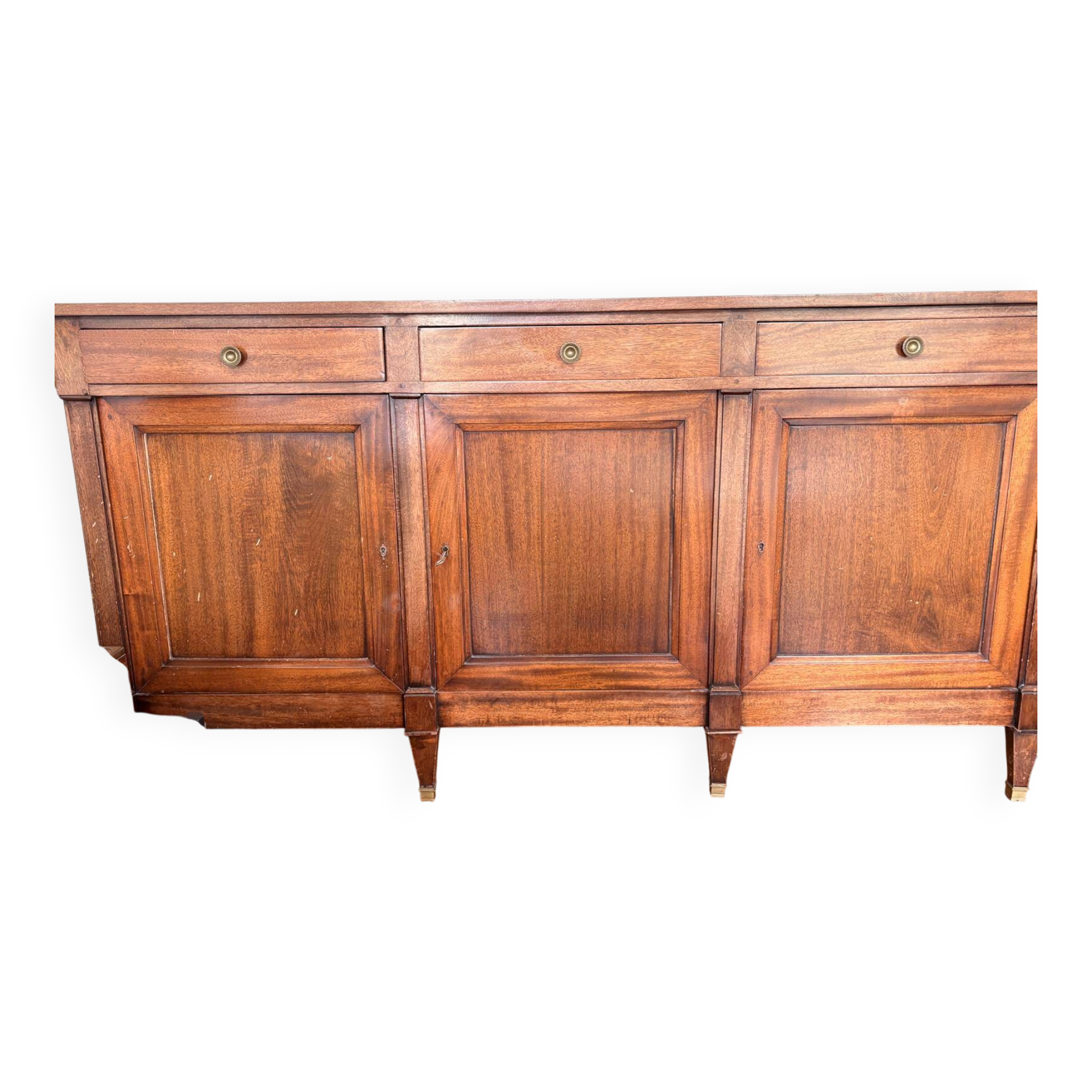 Sideboard with 3 doors and 3 drawers in Directoire style