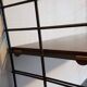 Wall shelf 2 planks tomado dark wood and black metal structure
