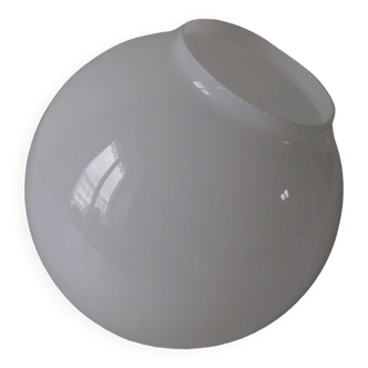 Ancien abat jour globe boule en verre blanc 11 cm lustre lampe luminaire 05