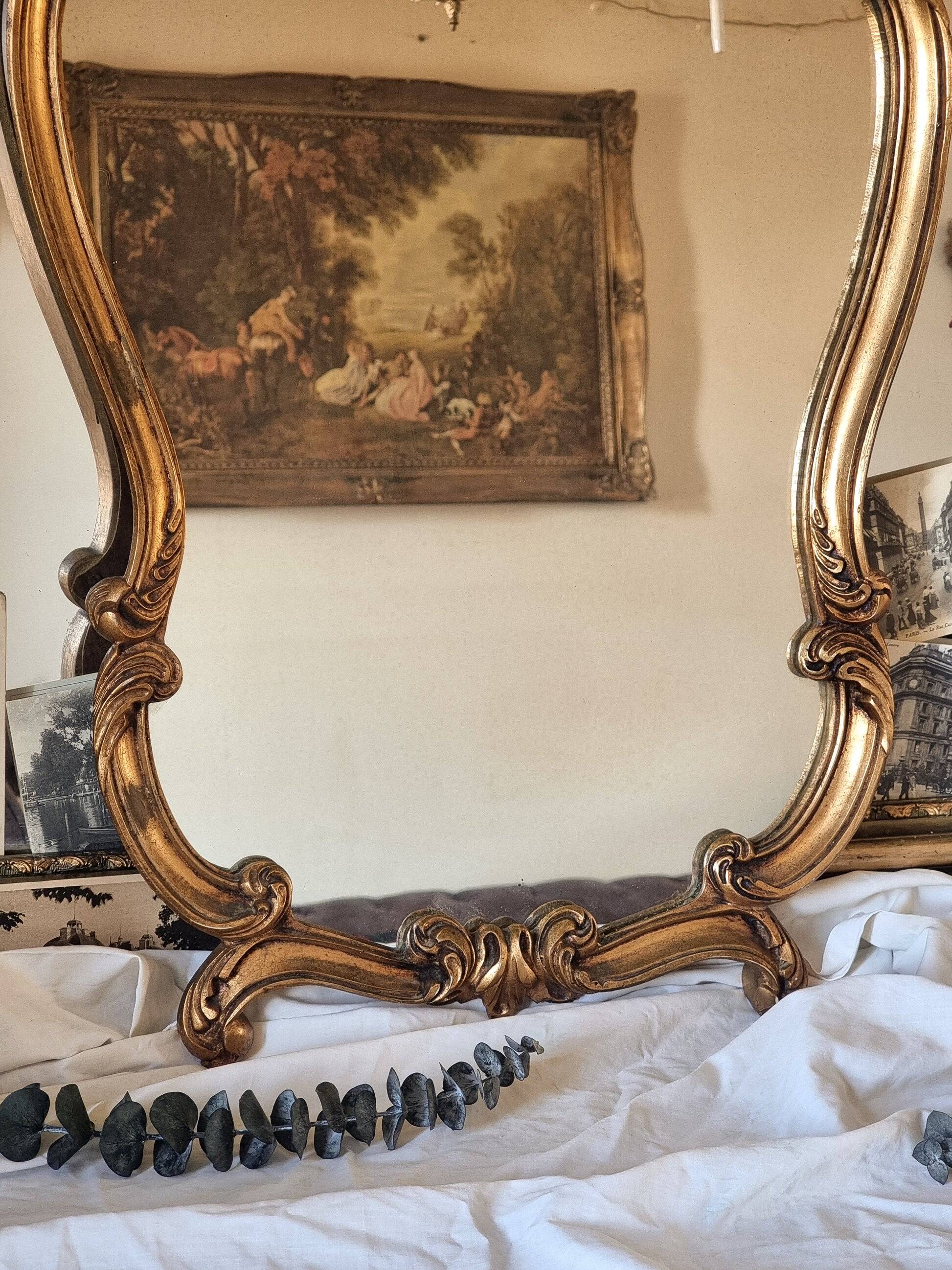 Large gilded rococo mirror