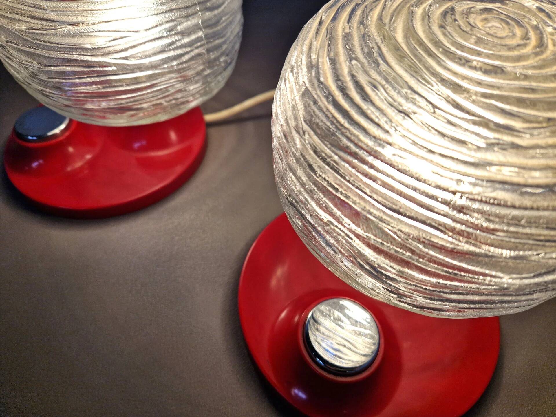 Pair of Hillebrand Space Age bedside lights, 1970s