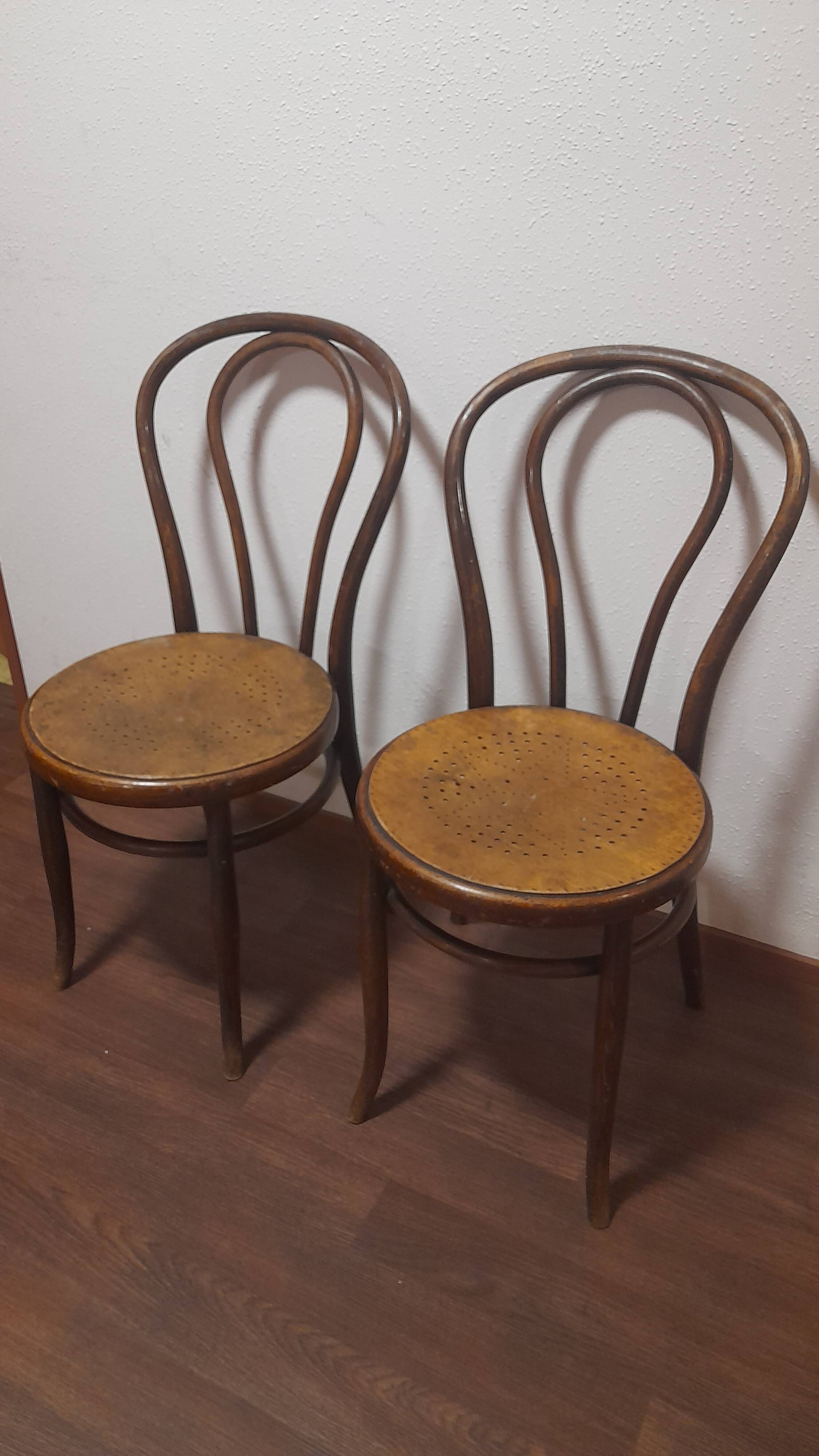 Pair of Thonet bistro chairs