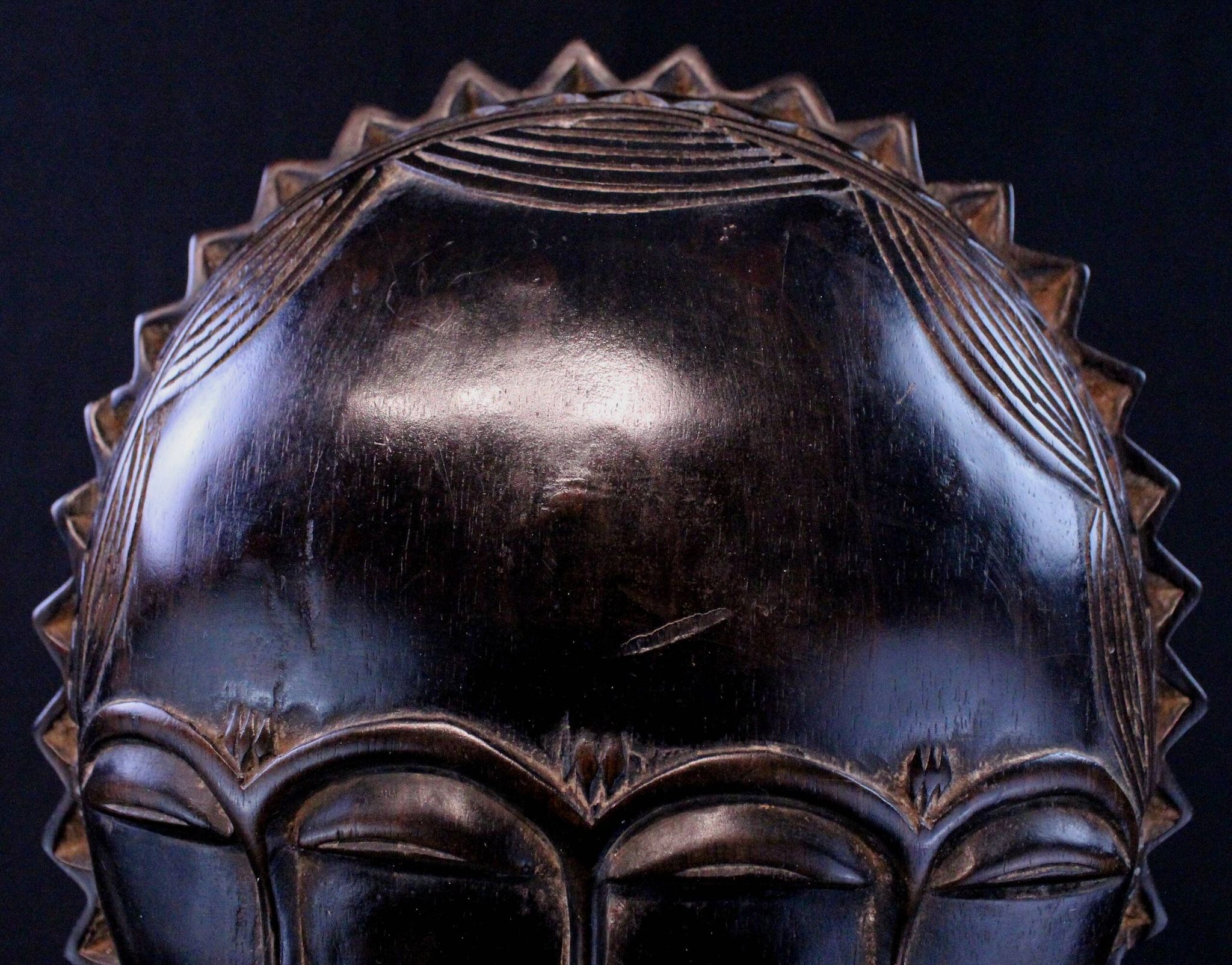Art Africain Afrique - Masque Baoulé Soleil - 28 cm