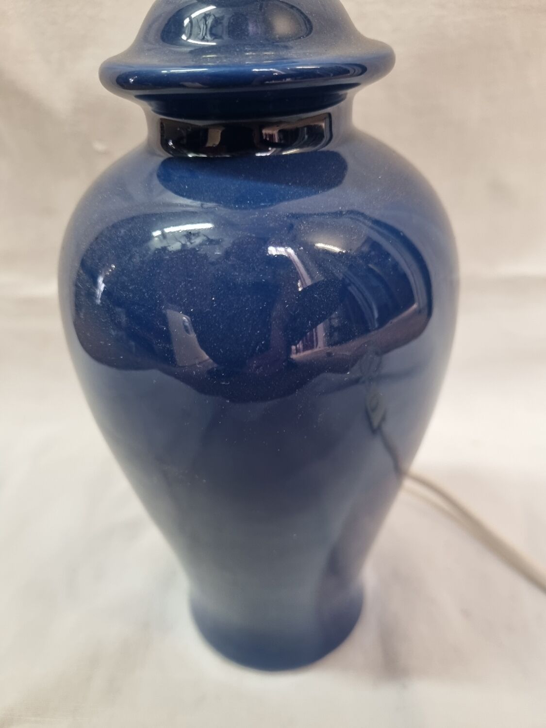 Blue ceramic lamp base