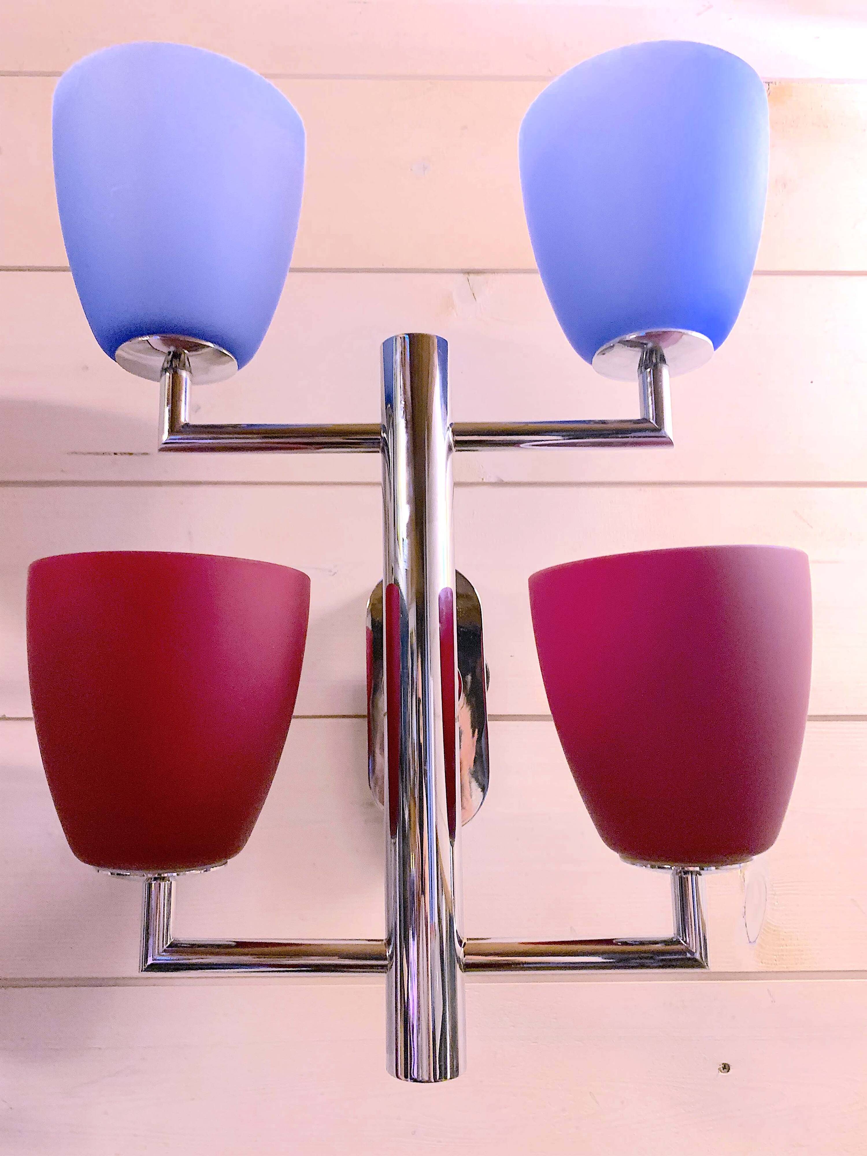 Fontana Arte, a 4-Light Wall Lamp, Murano Glass, Italy