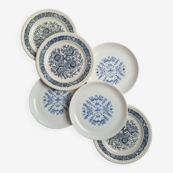 Vintage Blue Dessert Plates