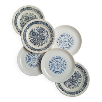 Vintage Blue Dessert Plates