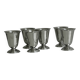 Set of 6 silver stainless steel cups