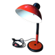 Old aluminor articulated lamp red & black metal 1970s vintage #a545