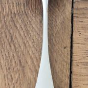 Dessert spoons, silver coffee spoons, small Baguette spoons.