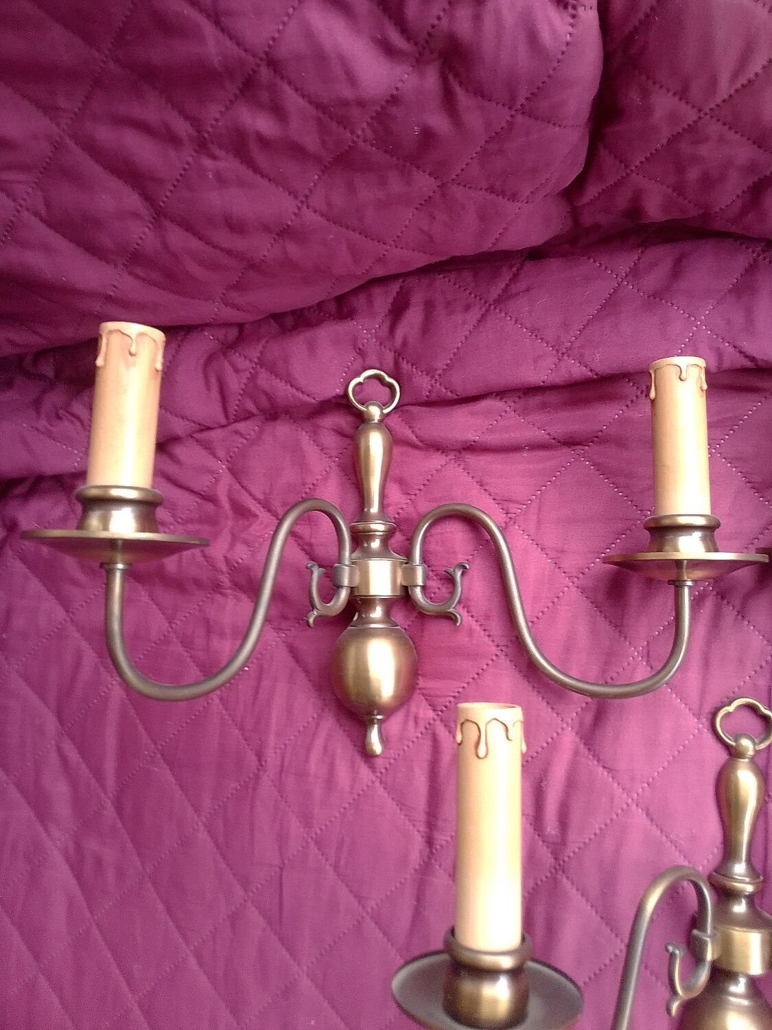 3 double brass appliques