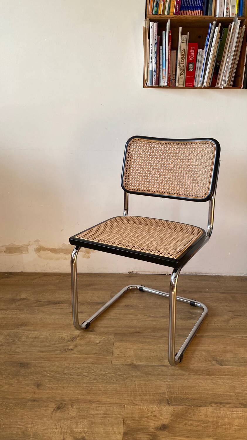 Chaise Cesca Breuer noire cannage et chrome