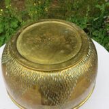 Art deco brass pot cover