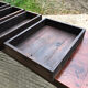 Antique farmhouse table in solid cherry wood with 4 drawers
