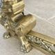 19th-century brass fireplace threshold bar