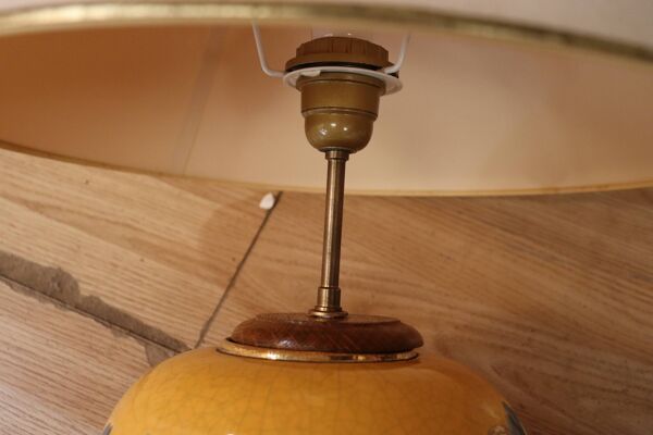 Lampe à poser en faïence de Nancy