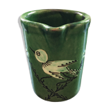 Pitcher green bird decoration