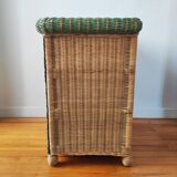 Wicker chest of drawers, 1970s-80s.