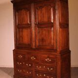 18th century oak linen press