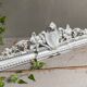 Enamelled cast iron pediment