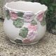 Pot cover in slurry floral pattern purple and pink