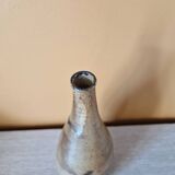 Vase soliflore de forme bouteille - En grès émaillé marron Jacky Coville (né en 1936)