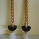 Pair of candlesticks in Crystal and onyx stone