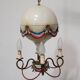 French Style Balloon Toleware Chandelier from the 1950s