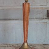 Art deco wooden lamp base, vintage wooden lamp, table lamp