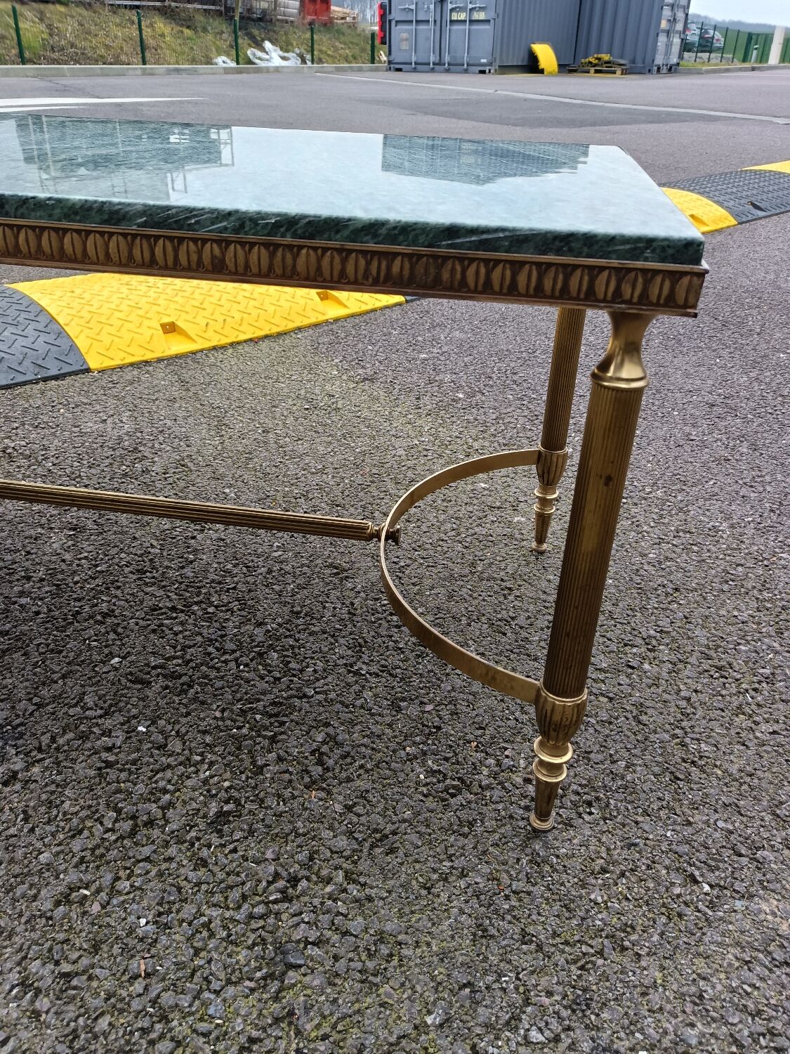 Table basse d'appoint plateau marbre ancien