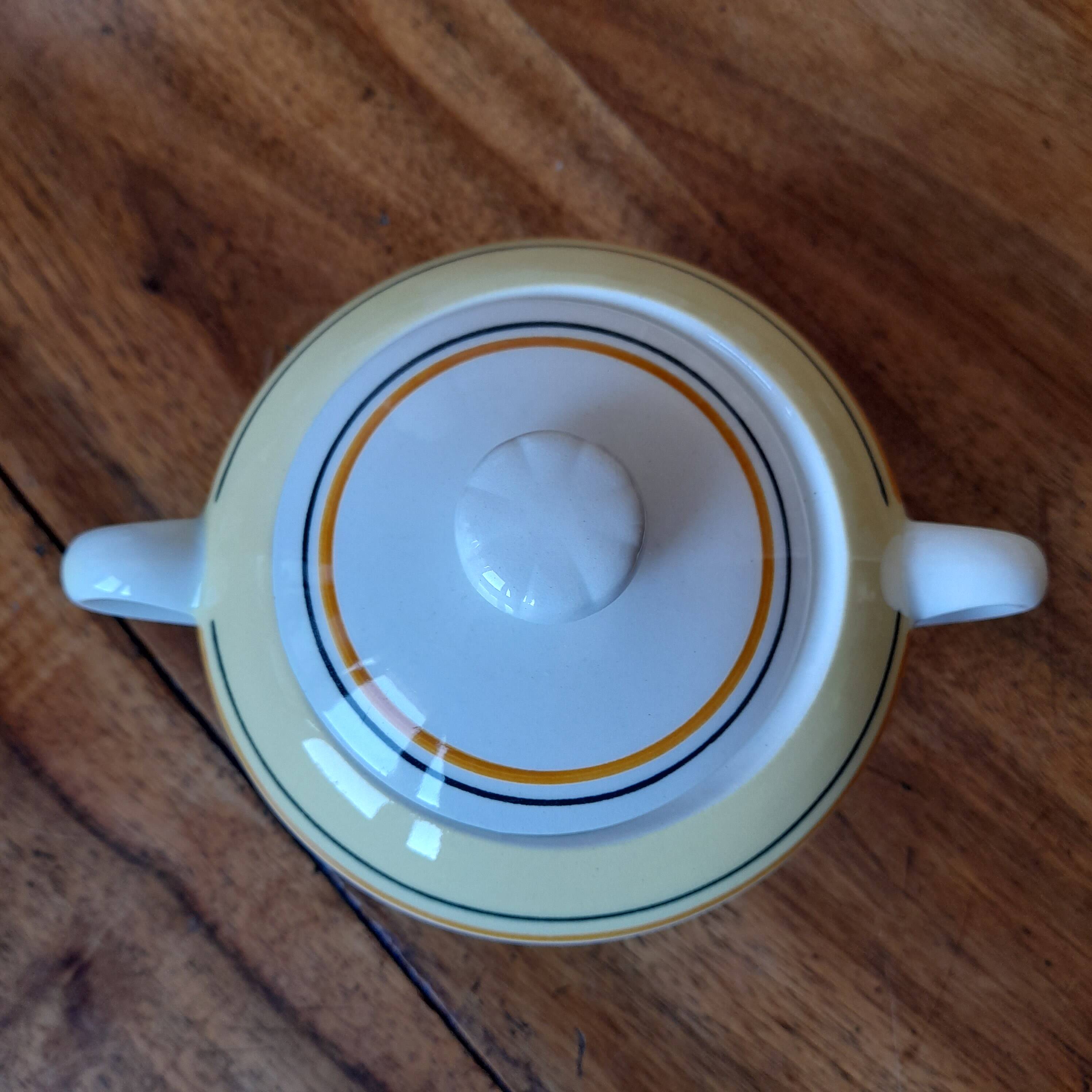 Gien sugar bowl "val d'isère" model