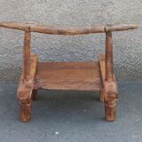Tabouret ancien en bois. Art africain Baoulé de Côte d'Ivoire