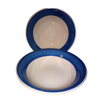 Lot 2 hollow ceramic plates TRE CI