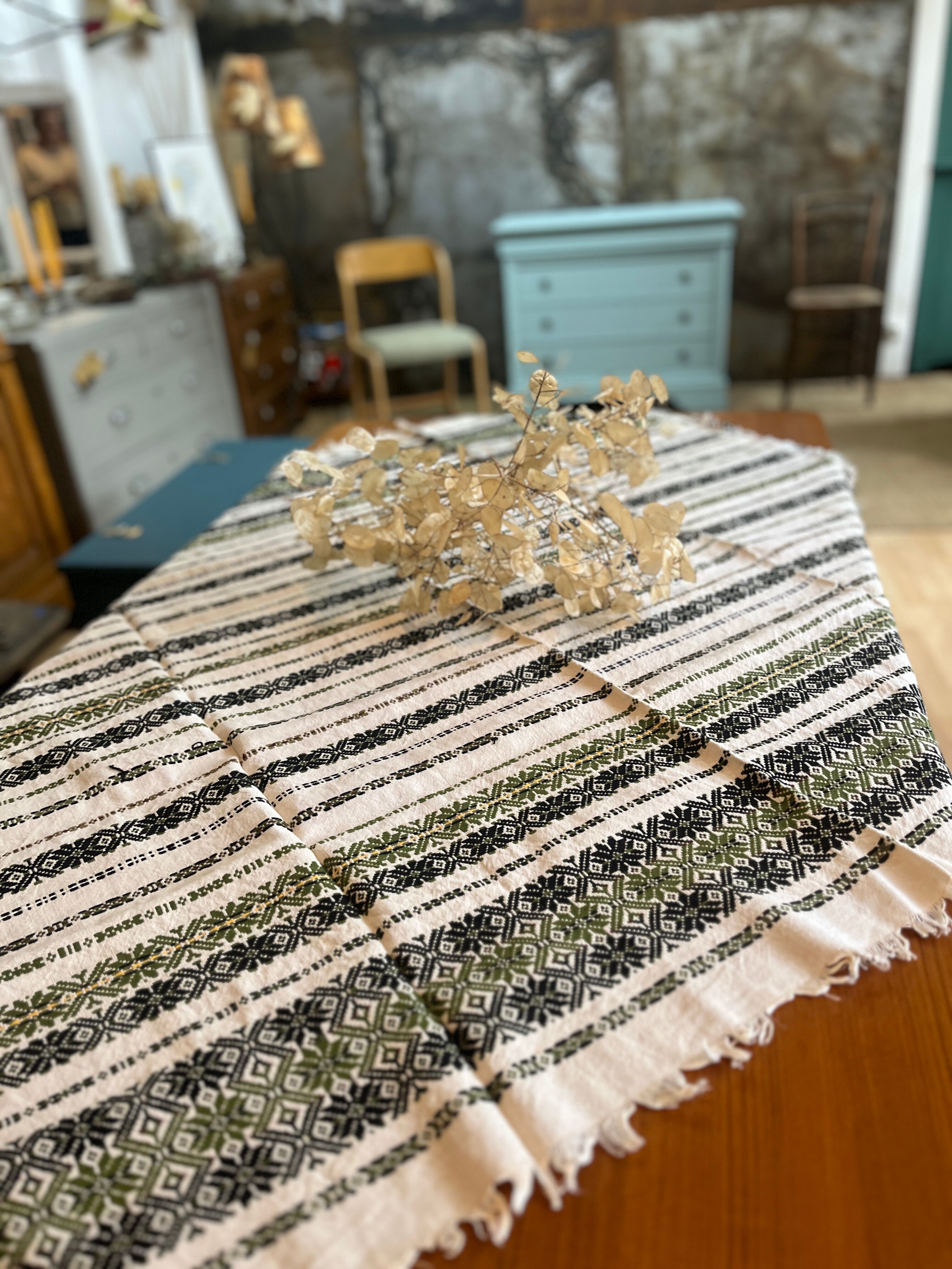 Table runner in cotton fiber