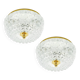 Paire de plafonniers/appliques murales Mid-Century en verre bulle par Helena Tynell pour Limburg, Allemagne