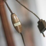 Florentine gilded wood floor lamp, floor lamp with lampshade