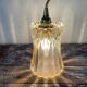 Vintage amber glass walking lamp electrified to nine